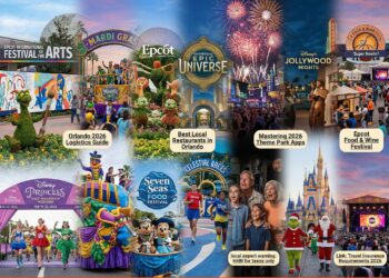 A relaxed family experiencing unique Orlando seasonal events 2026 outside the park gates with expert local guidance.